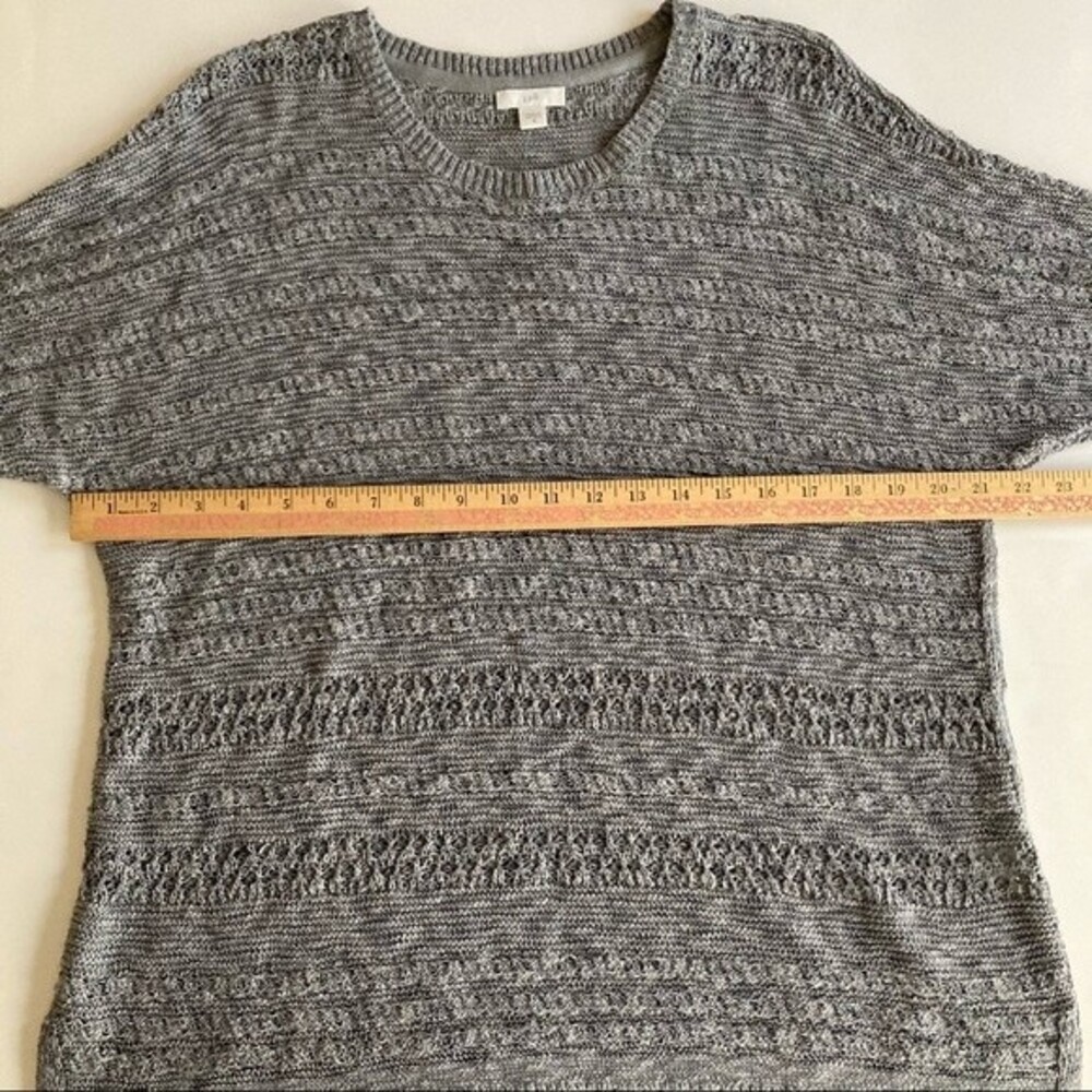 J. Jill Bluestone Open Knit Short Sleeve Sweater Medium - Picture 10 of 12